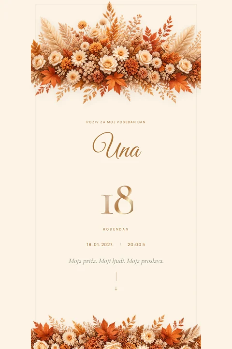 Invitation preview: Golden sunset