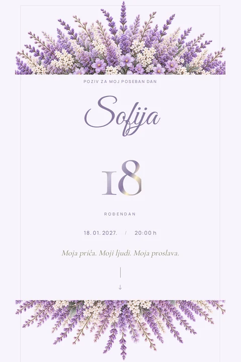 Invitation preview: Touch of lavender