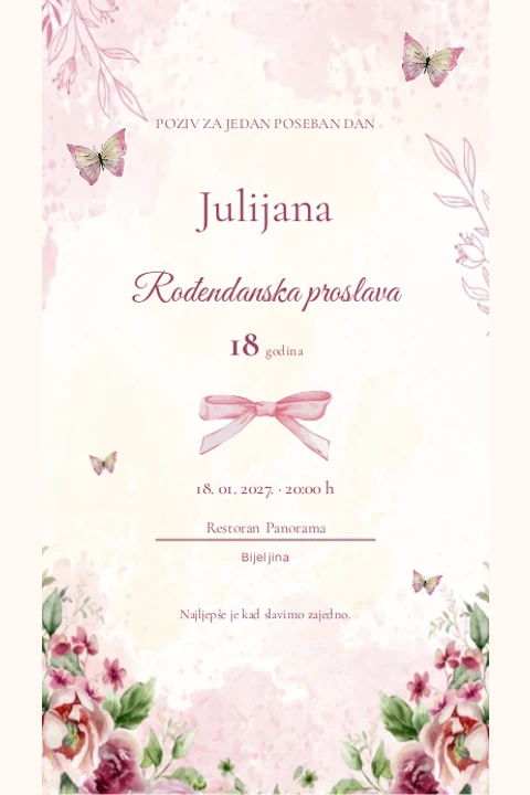 Invitation preview: Pink dream