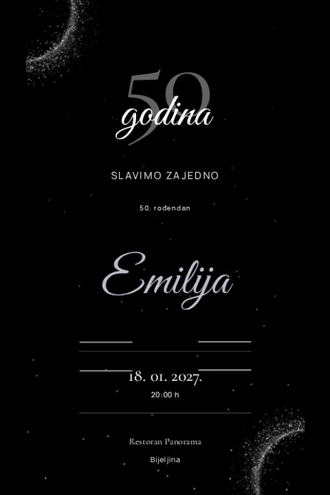 Invitation preview: Silver night