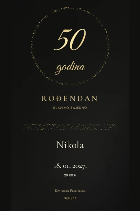 Invitation preview: Golden glow